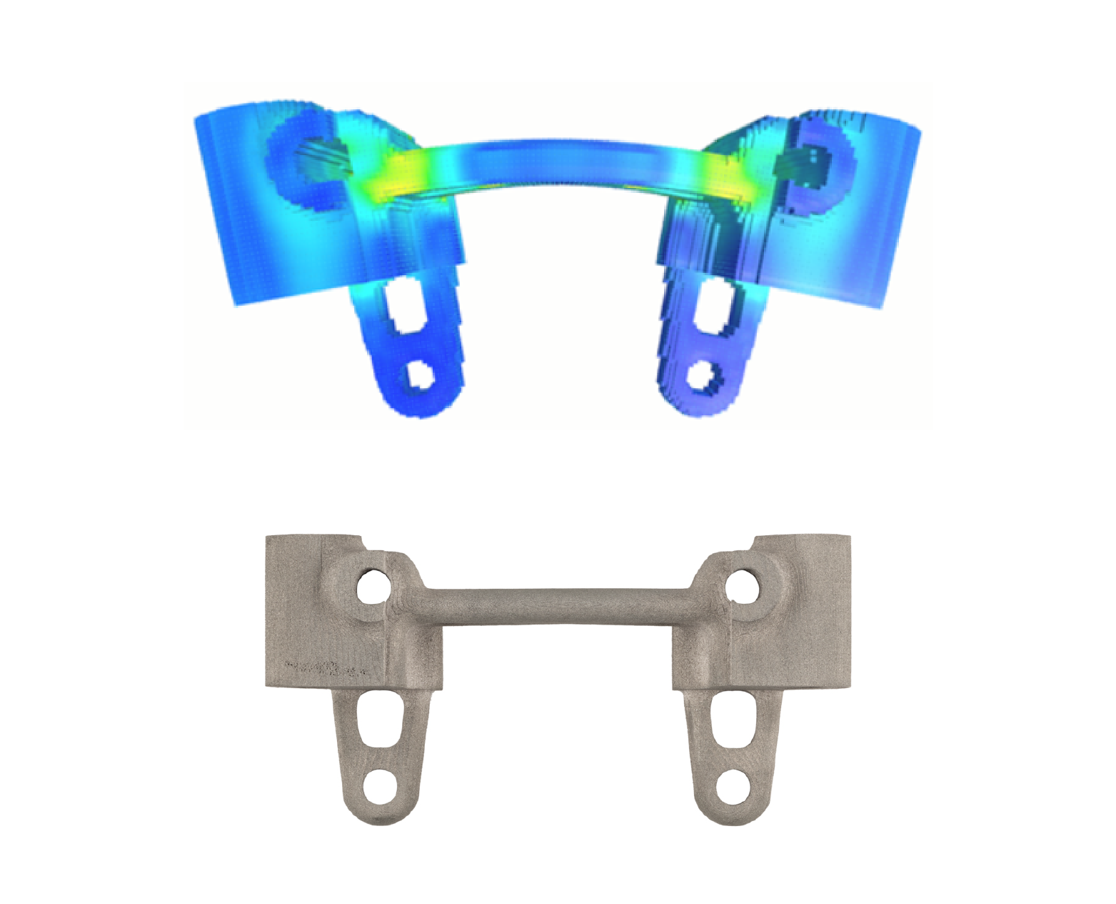 Bracket printed with negative offset