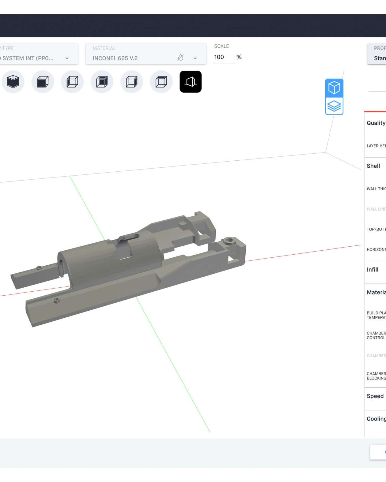 Fabricate software metal 3D printing build generation